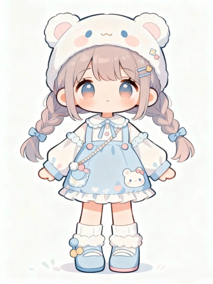 Ảnh anime nữ chibi đường nét tròn trịa dễ thương nổi bật
