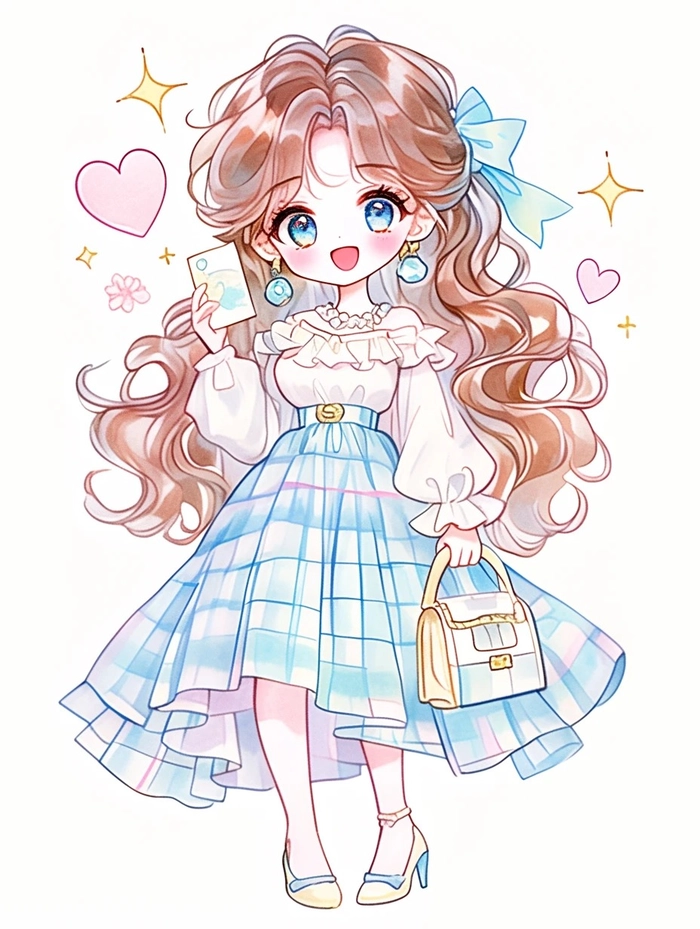 Ảnh anime nữ chibi mang vẻ ngoài ngộ nghĩnh cuốn hút