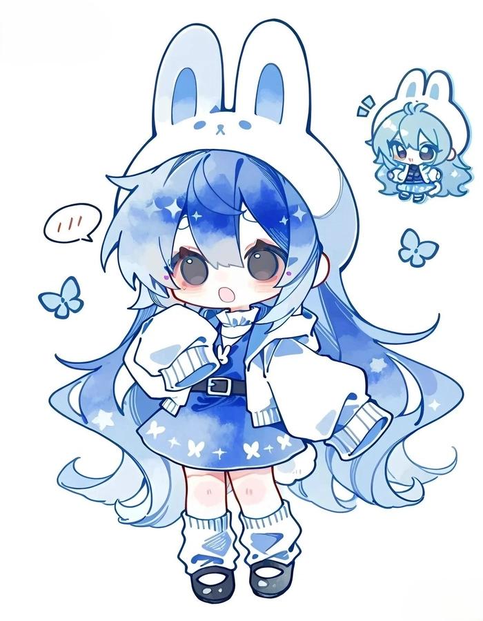 Ảnh anime nữ chibi tạo dáng linh hoạt đầy dễ thương