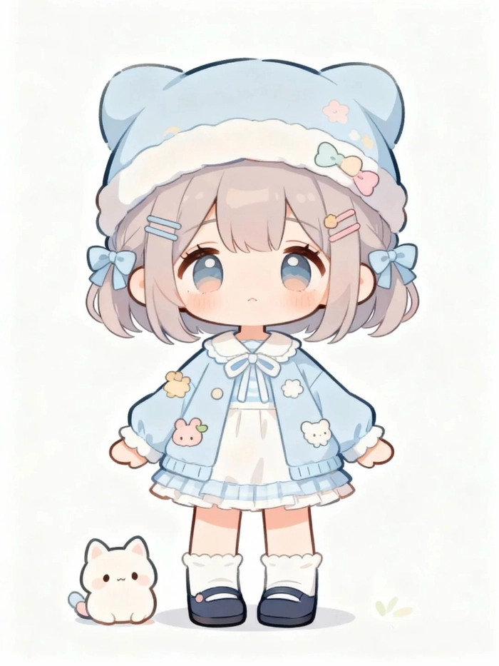 Ảnh anime nữ chibi thần thái đáng yêu đầy sức sống