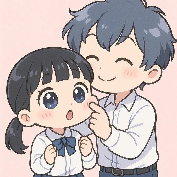 Ảnh cặp đôi chibi phong cách anime dễ thương