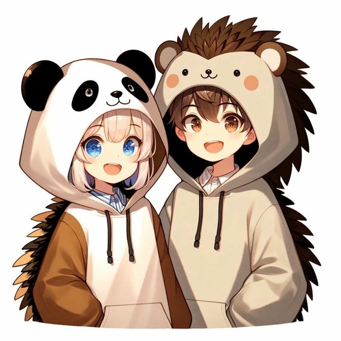 Ảnh chibi cặp đôi phong cách cute dễ thương