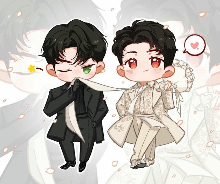 Ảnh chibi mỹ đam vẽ tay hoạt hình cute