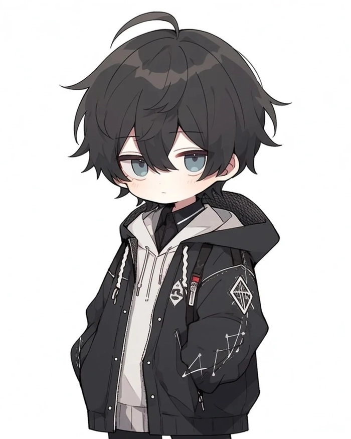 Ảnh chibi nam lạnh lùng phong cách tối giản và sắc sảo