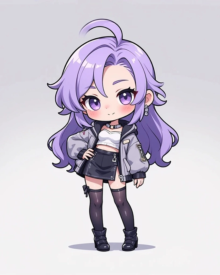 Ảnh chibi nữ anime phong thái ngộ nghĩnh đầy hấp dẫn