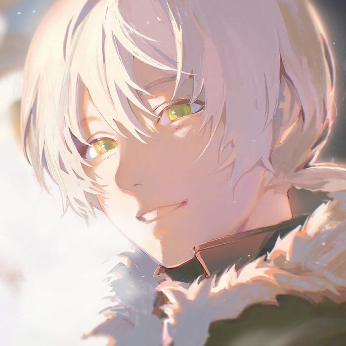 Avatar anime nam đứng giữa khung cảnh băng