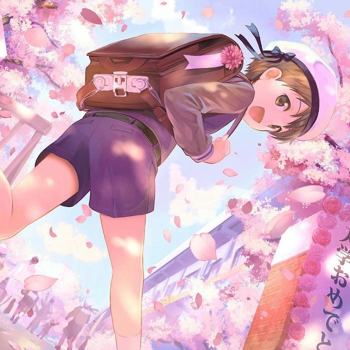 Avatar đẹp cho nam phong cách anime bay giữa hoa