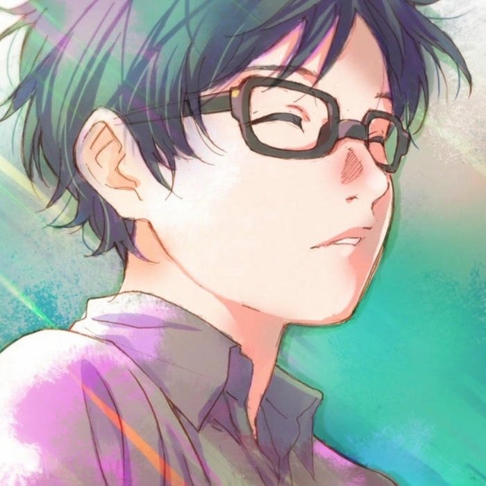 Avatar nam đeo kính phong cách học sinh hiện đại