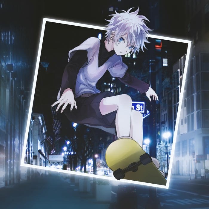 Avatar nam ngầu với hiệu ứng lửa xanh