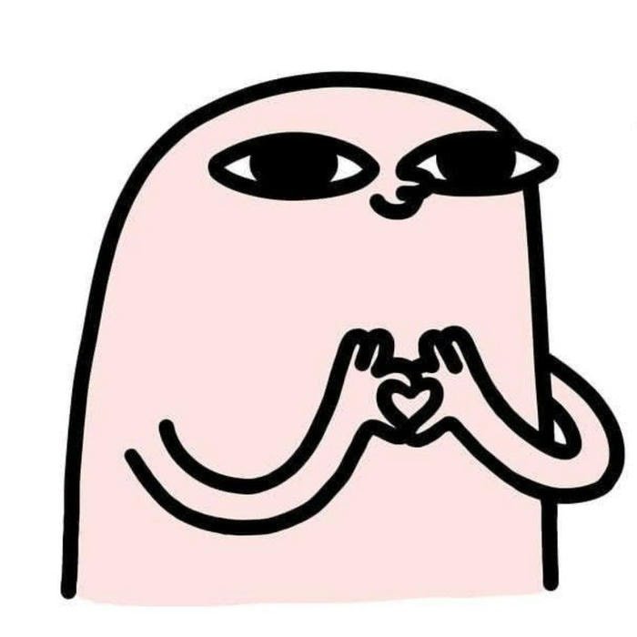 Biểu cảm dễ mến từ meme thả tim