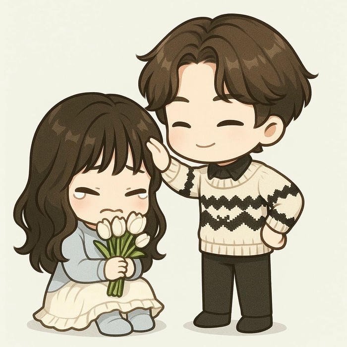 Cặp đôi chibi ảnh anime cute cho cặp yêu