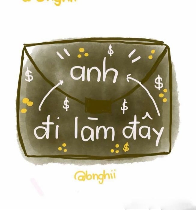 Câu nói hài hước dạng sticker chữ