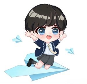 Chibi ảnh học sinh tạo hình vui tươi năng động
