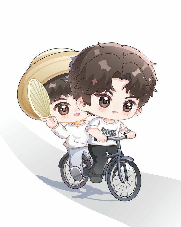 Chibi đam mỹ ảnh minh họa phong cách kawaii