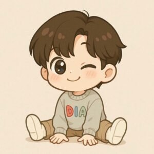 Chibi hình ảnh em bé phong cách thân quen