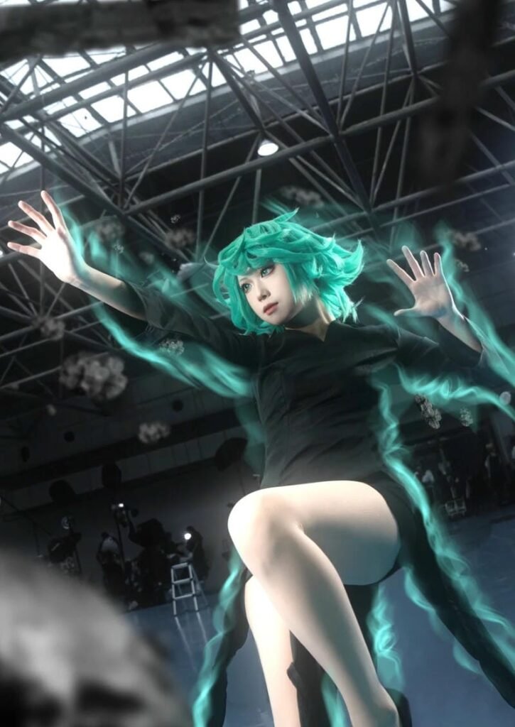 Cosplay Tatsumaki anime thần thái mạnh mẽ chuẩn One Punch Man