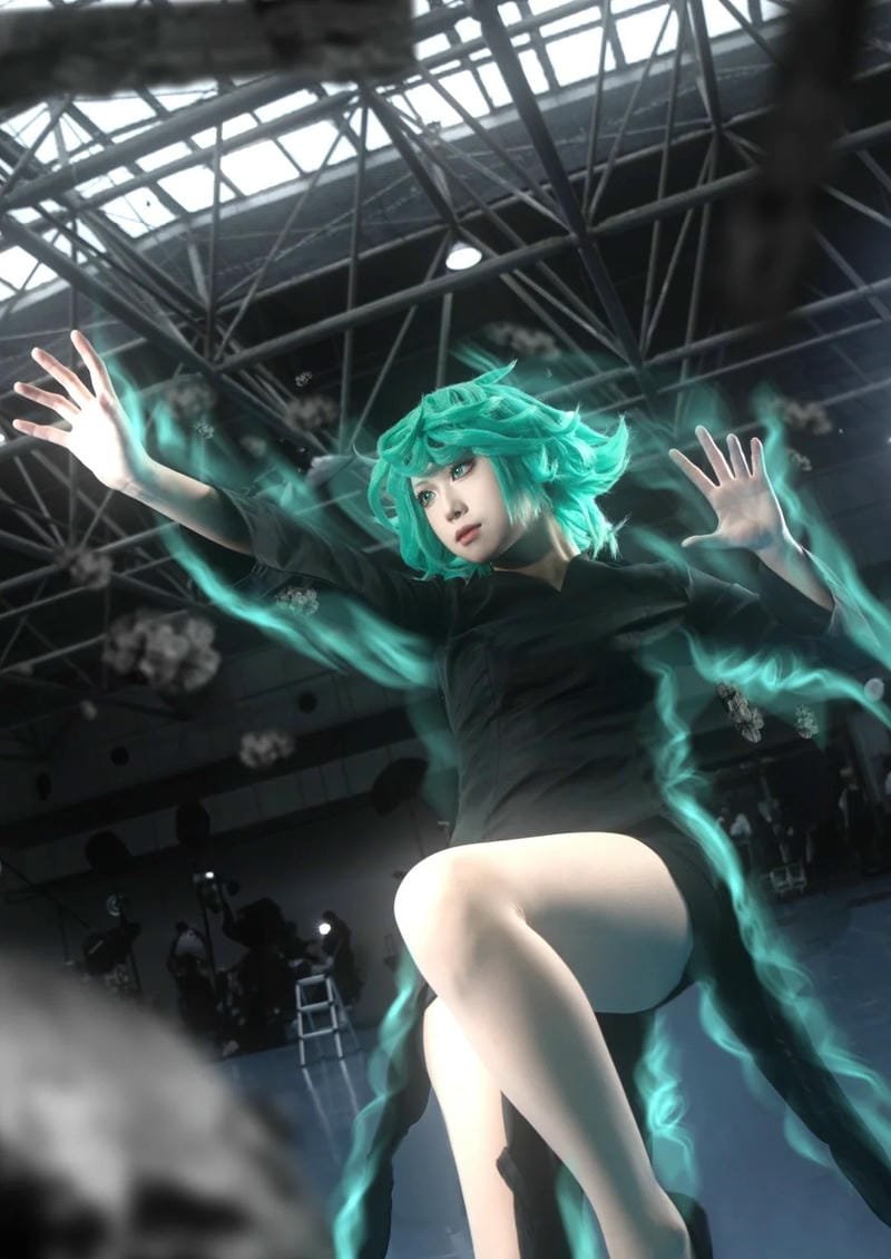 Cosplay Tatsumaki anime thần thái mạnh mẽ chuẩn One Punch Man
