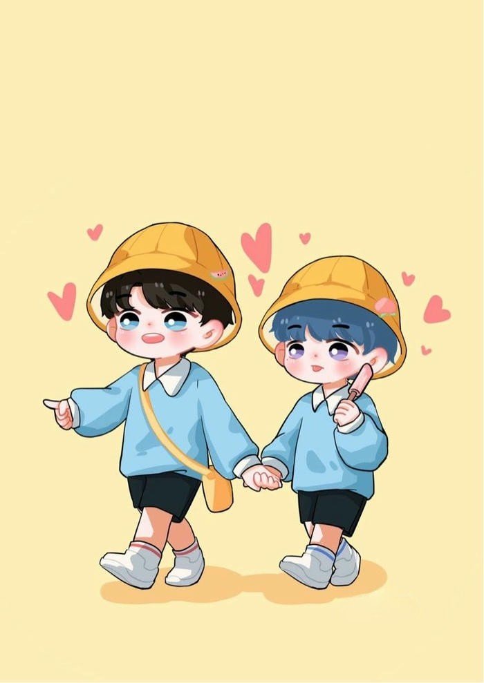 Đam mỹ chibi ảnh minh họa cặp đôi dễ thương