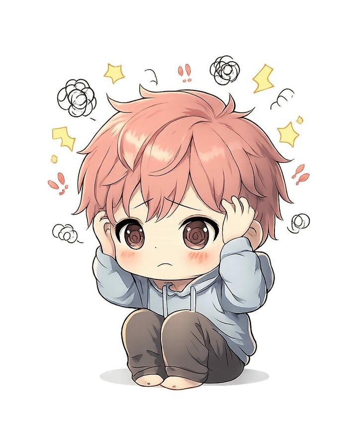 Em bé hình ảnh chibi tái hiện tuổi thơ