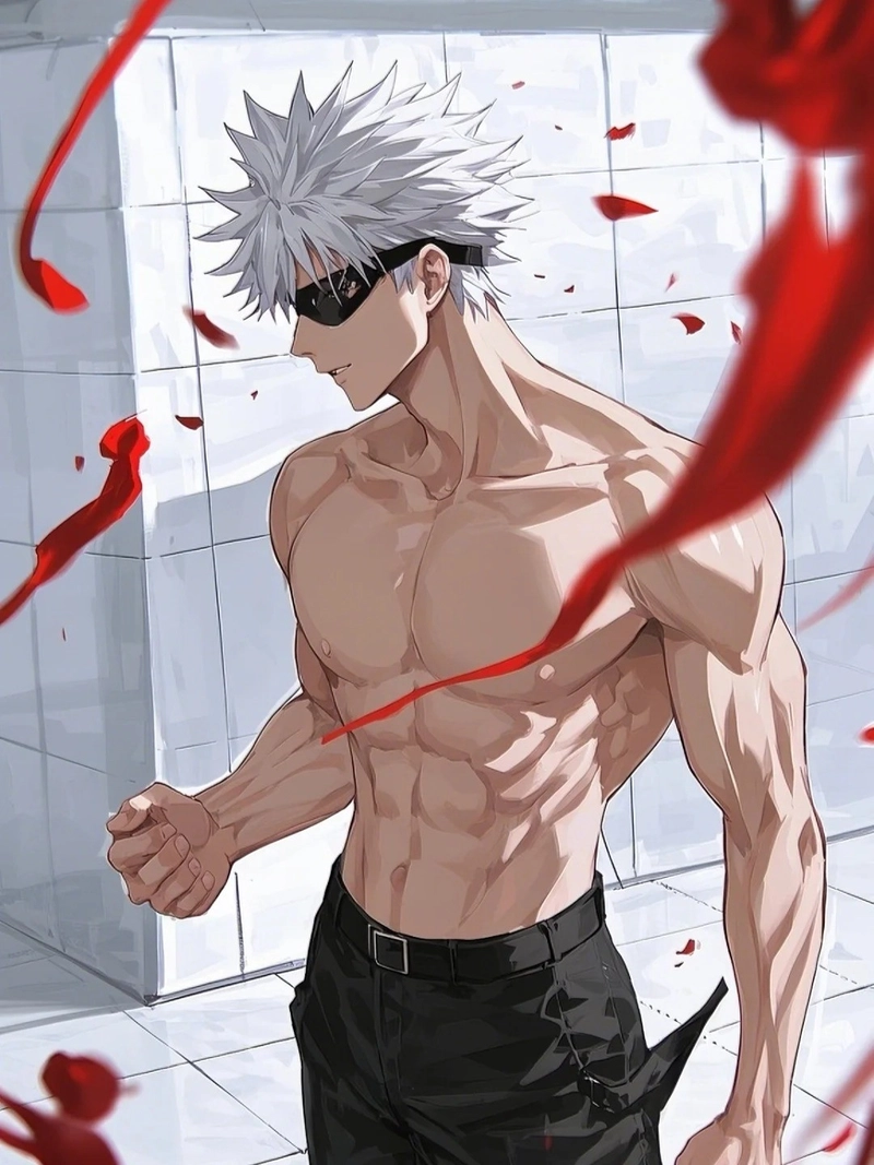 Hình ảnh Gojo Satoru anime phong cách lạnh lùng cuốn hút