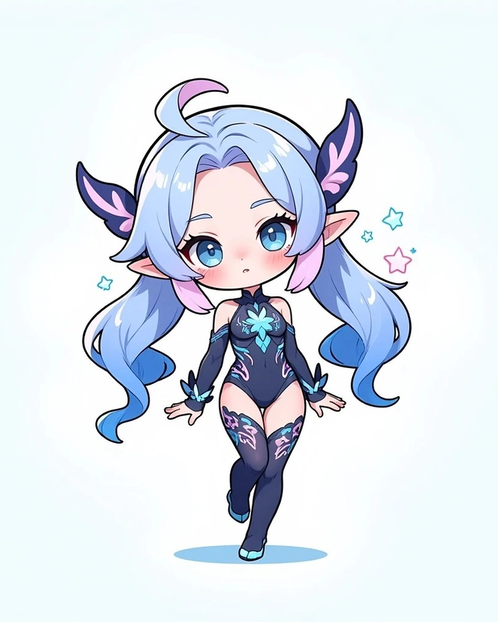 Hình ảnh anime chibi nữ biểu cảm vui tươi cuốn hút