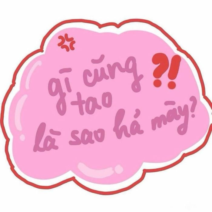 Hình ảnh chat vui dạng sticker chữ