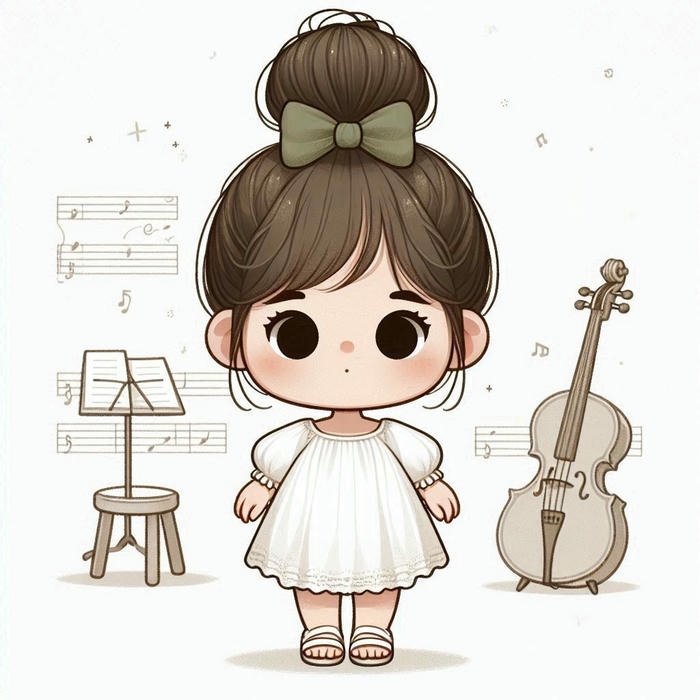 Hình ảnh chibi em bé mô phỏng sinh hoạt thường ngày