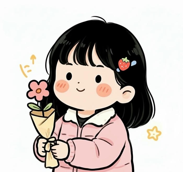 Hình ảnh chibi em bé thể hiện tuổi thơ