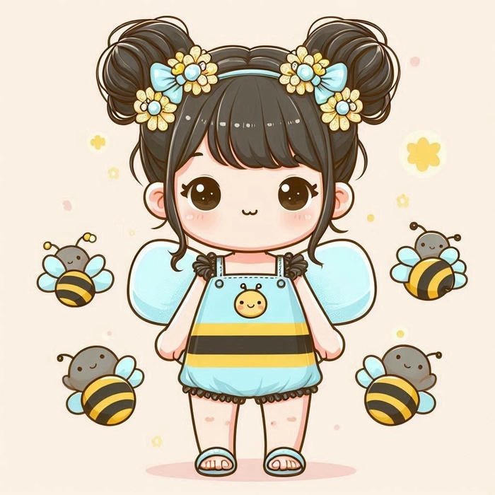 Hình ảnh em bé chibi tạo hình ngộ nghĩnh