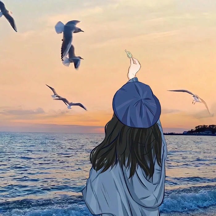 Hình avatar anime nữ tóc đen