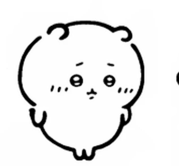 Hình minh họa cute dạng sticker không màu