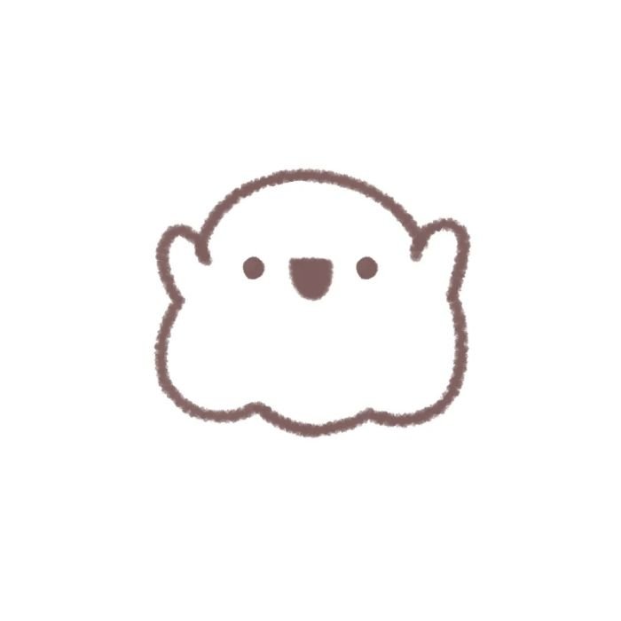 Hình sticker cute không màu cho bạn bè