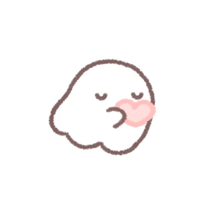 Hình vẽ cute dạng sticker không màu