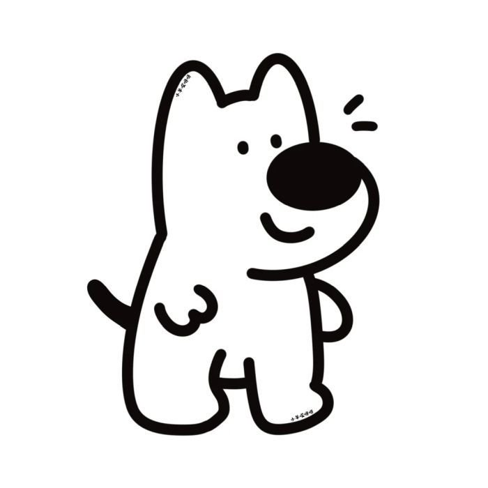 Hình vẽ đơn giản kiểu hình sticker cute không màu