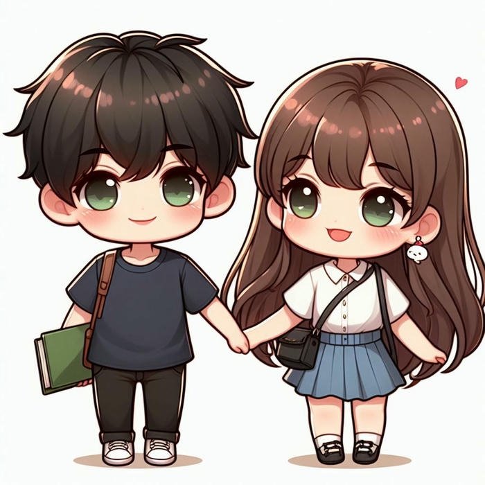 Học sinh chibi ảnh tạo hình thân quen dễ cảm