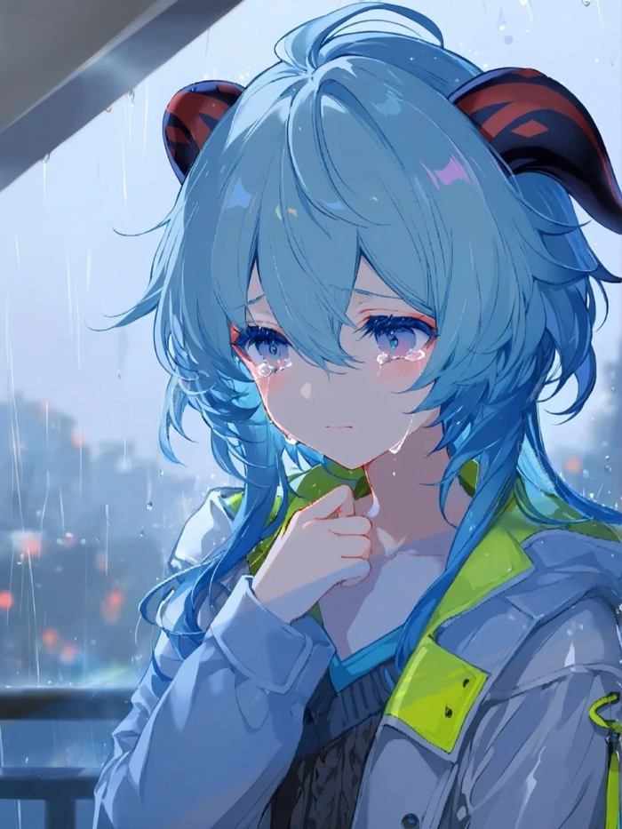 Nhân vật anime buồn mang nét cô đơn đầy suy tư