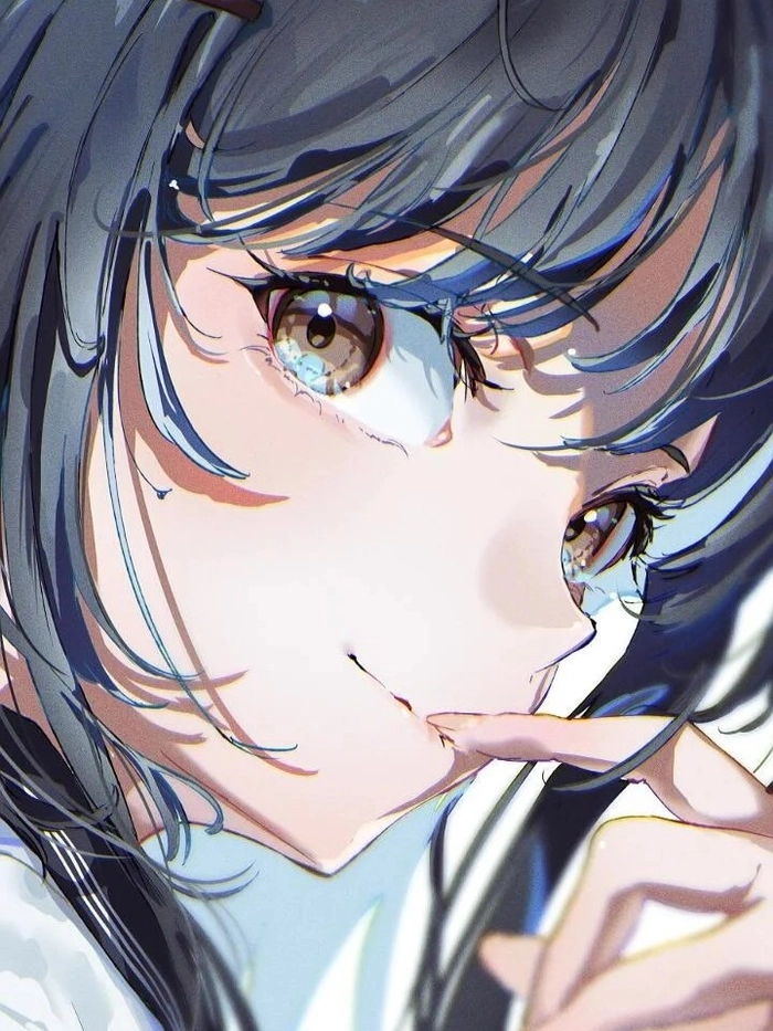 Nhân vật anime thể hiện cảm xúc buồn sâu lắng