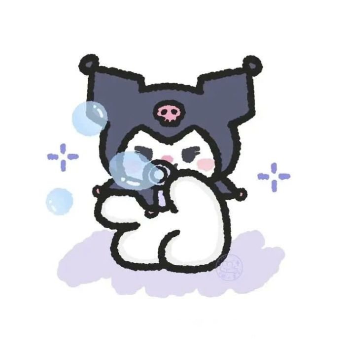 Phối màu dễ thương của hình dán sticker kuromi