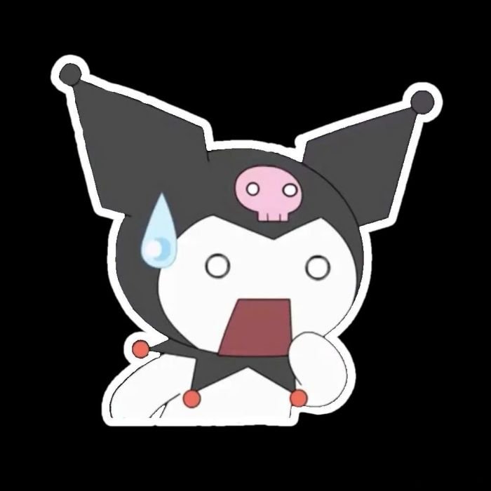 Phong cách hoạt hình với hình dán sticker kuromi