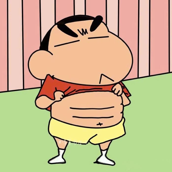 Phong cách hoạt hình vui với nhãn dán shin