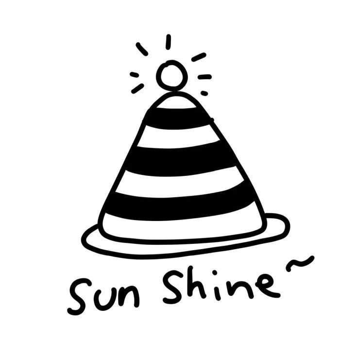 Phong cách nhẹ nhàng hình sticker cute không màu