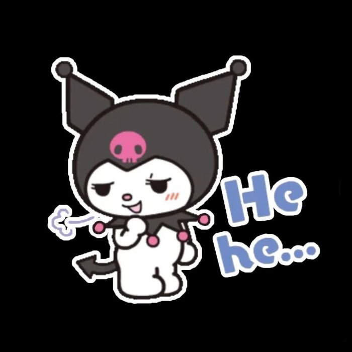 Sticker cute dùng chat hình sticker kuromi