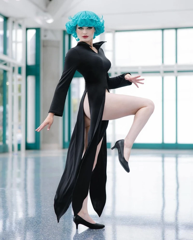 Tatsumaki cosplay hình mịn màng hấp dẫn