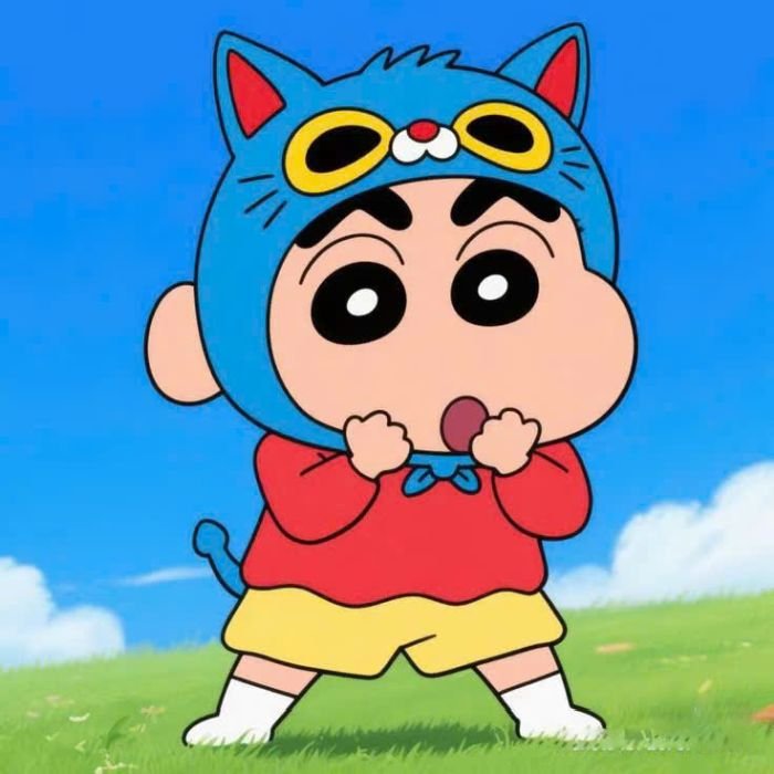 Trang trí tin nhắn nhãn dán shin trên messenger