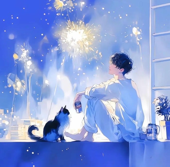 ảnh anime nam buồn ngồi bên cửa sổ