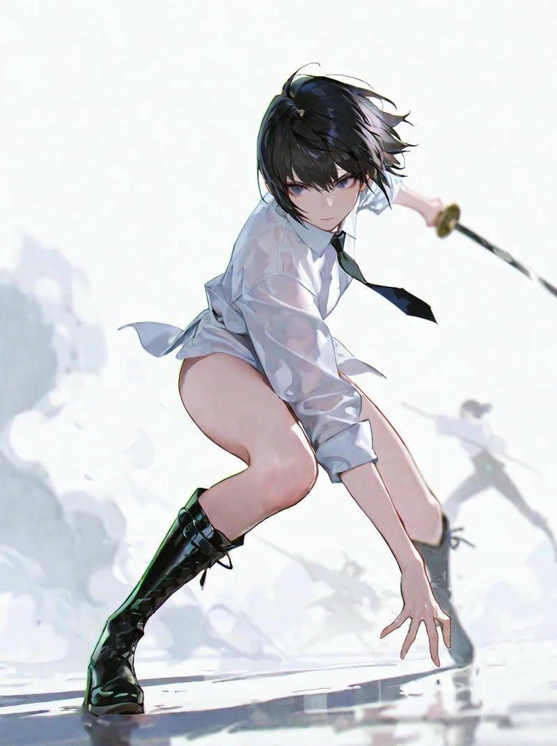 ảnh anime nữ cầm kiếm không cảm xúc