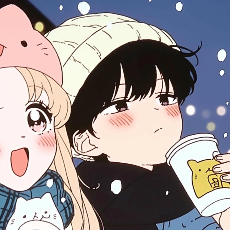ảnh avatar đôi anime dễ thương tình cảm