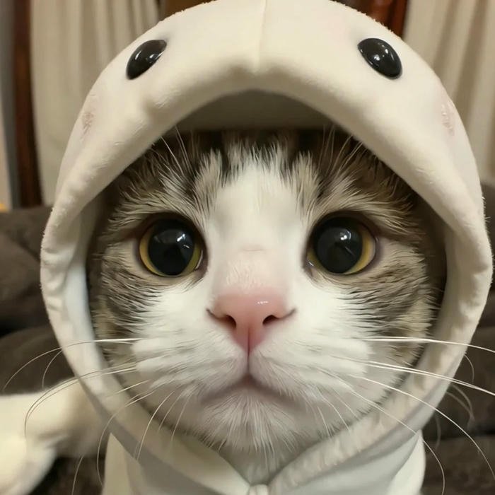ảnh avatar mèo vô tri phong cách dễ thương