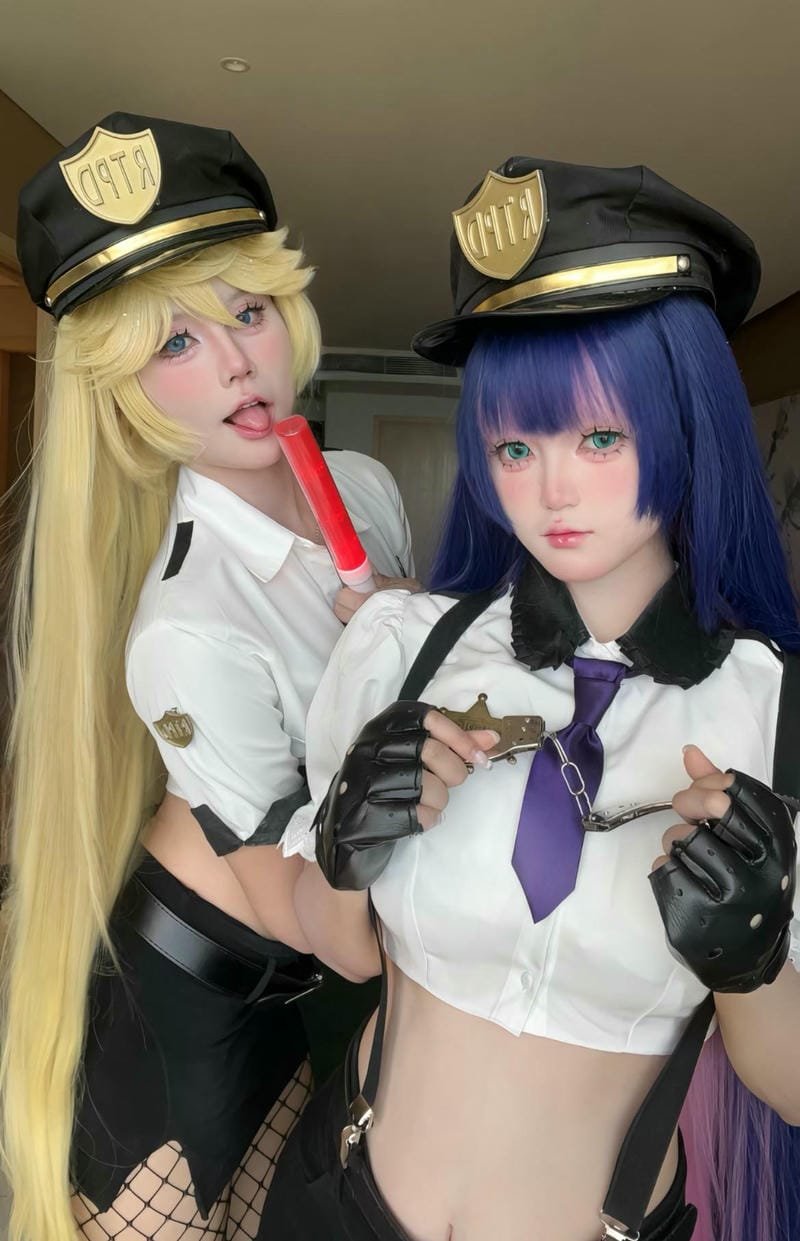 ảnh cosplay anime gái xinh concept cảnh sát