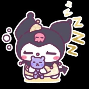 ảnh cute phong cách hình dán sticker kuromi